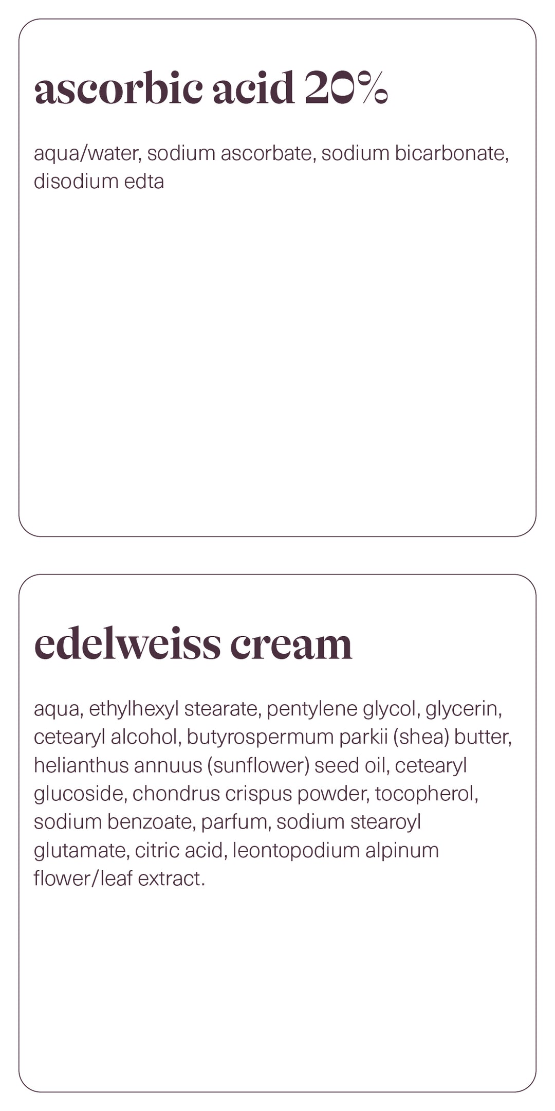 Ascorbic & Edelweiss cream
