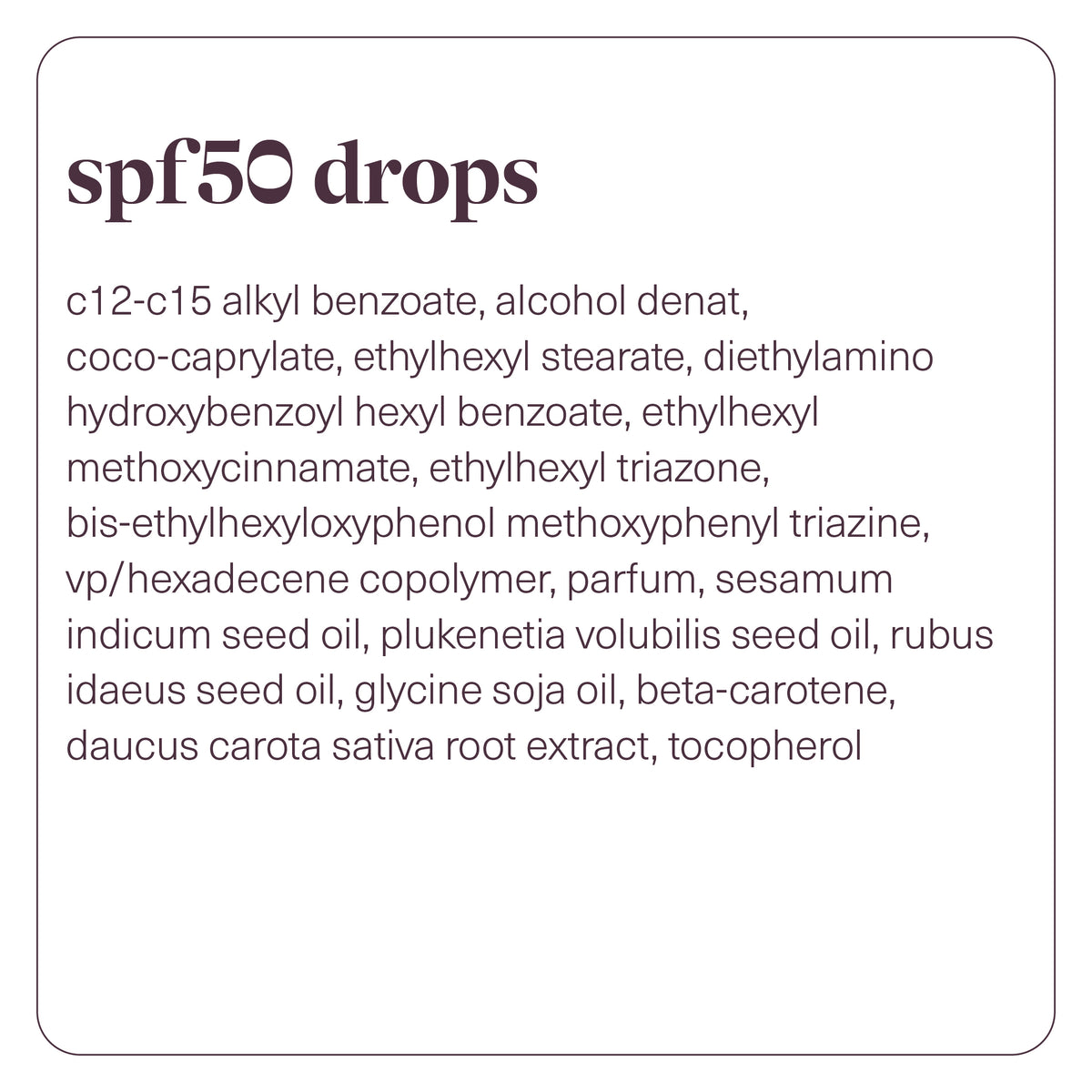 spf 50 drops