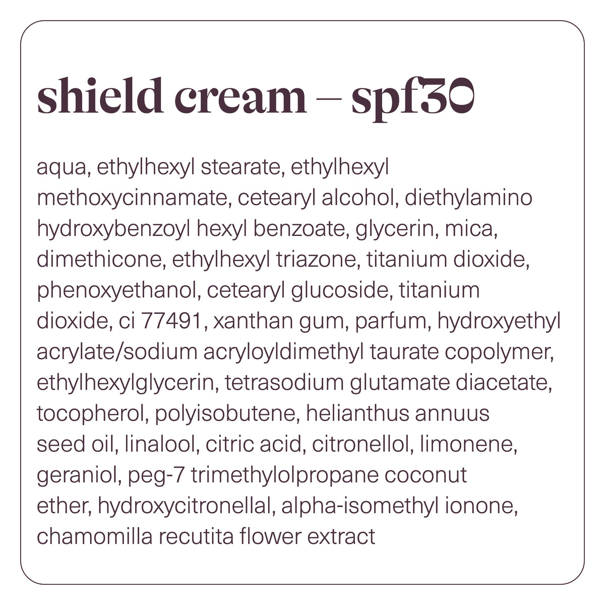 Shield Cream - SPF30