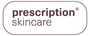 Paarse transparante logo van Prescription Skincare
