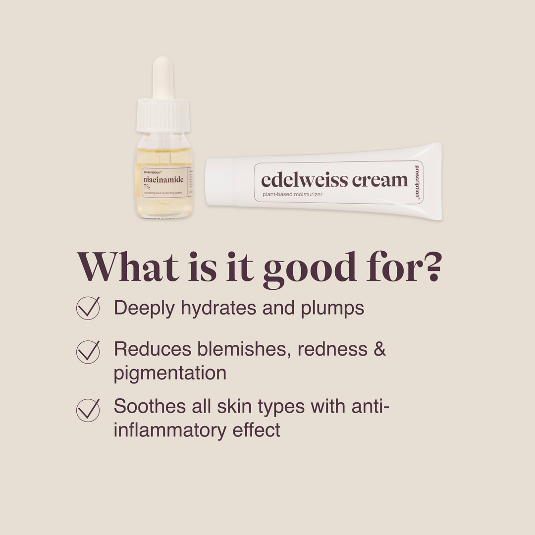 Niacinamide & Edelweiss Cream - skin duo