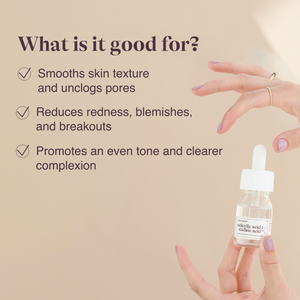 Prescription Skincare Salicylic Acid 2% + Azelaic Acid 7% egaliseert de huidtextuur, vermindert roodheid en puistjes en bevordert een gelijkmatige teint