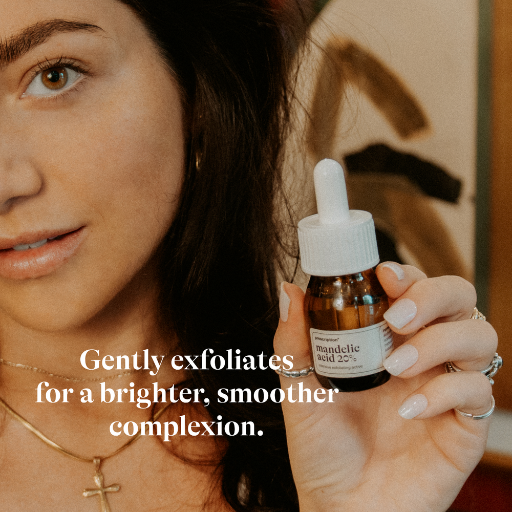 Prescription Skincare Mandelic Acid 20% bruin flesje met pipet, intense exfoliating active
