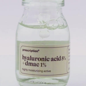 Video van Prescription Skincare Hyaluronic Acid 5% + DMAE 1%, hydraterende booster voor een verstevigde huid