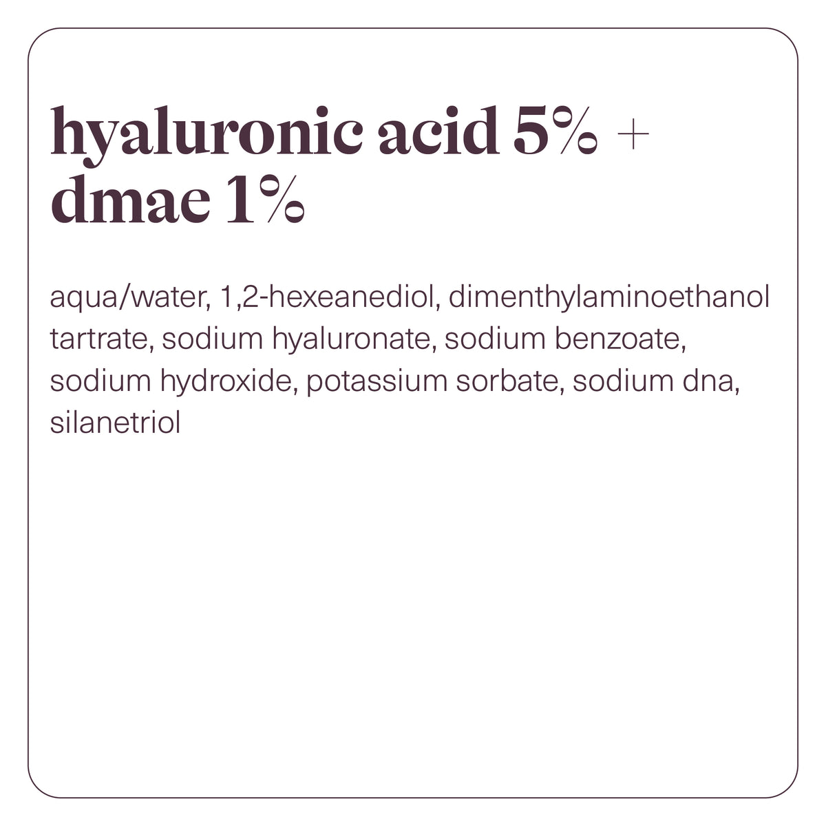 Hyaluronsäure 5% + DMAE 1%